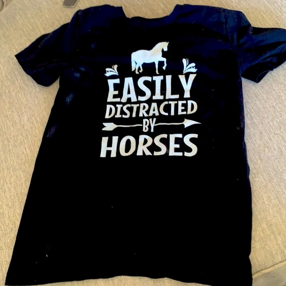 Easily Distracted by Horses T-Shirt - Picture 3 of 3